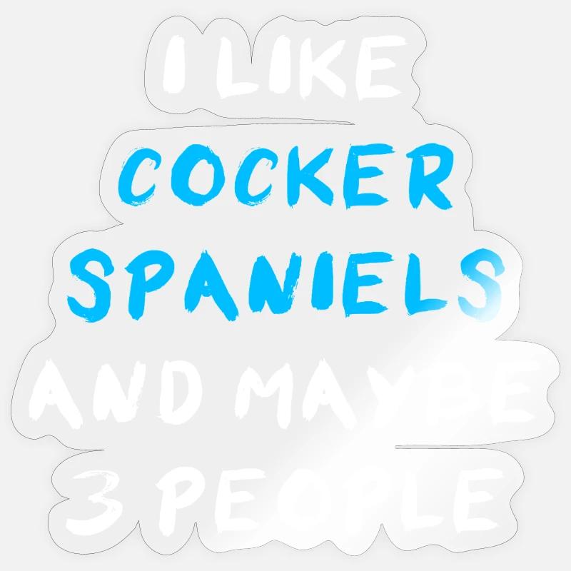 Cocker Spaniel - Sticker taille S (10 x 10 cm) - brillant transparent