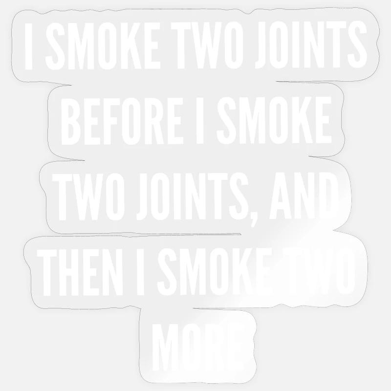 Two joints before the next Sticker size S (10 x 10 cm)
