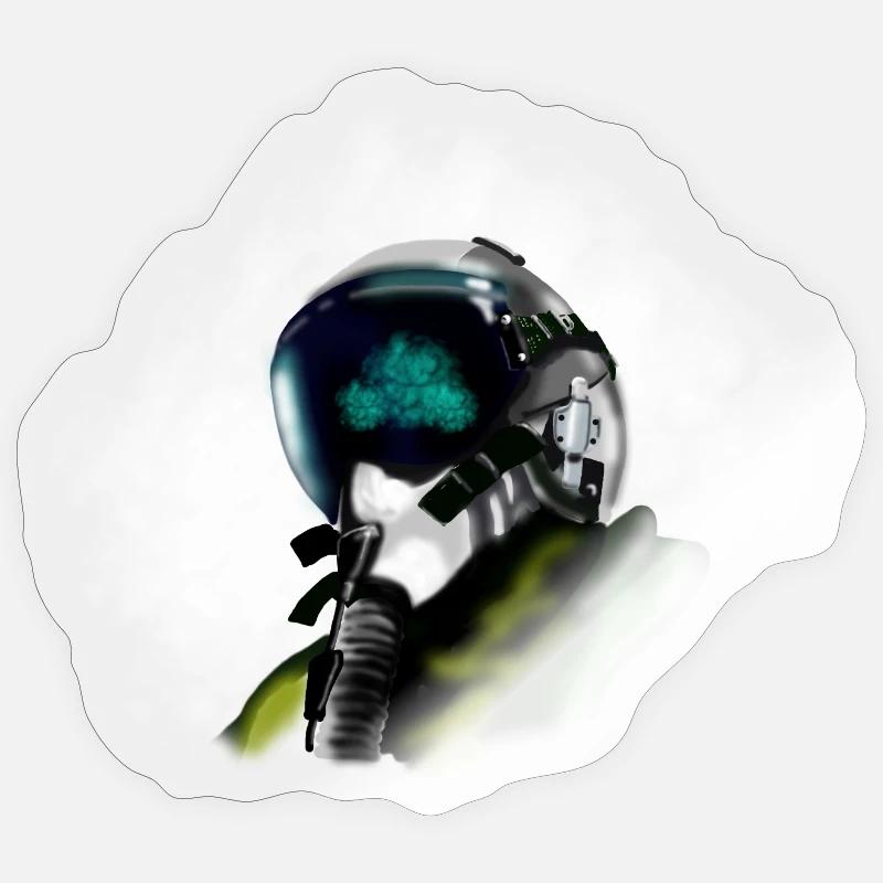 Jet Pilot - Sticker size S (10 x 10 cm) - transparent glossy