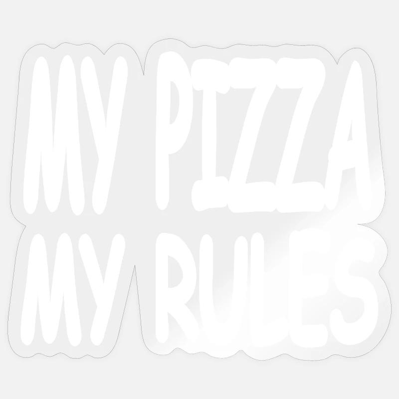 Pizza - Sticker taille S (10 x 10 cm) - brillant transparent