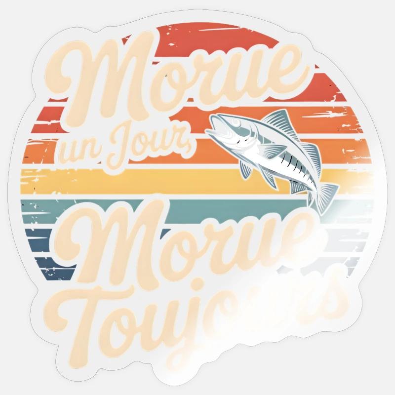 Once cod Cod - Sticker size S (10 x 10 cm) - transparent glossy