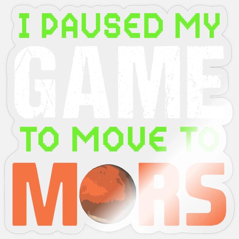 Mars Planet Space Vintage Rocket Sticker size S (10 x 10 cm)