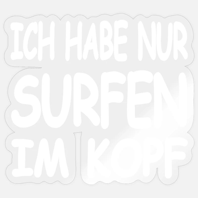 Surf - Sticker taille S (10 x 10 cm) - brillant transparent