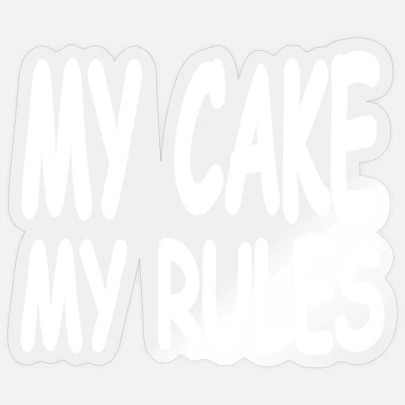 Cake - Sticker size S (10 x 10 cm) - transparent glossy