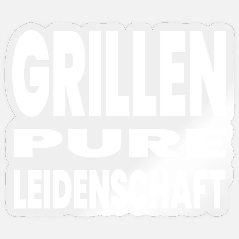 Grill - Sticker size S (10 x 10 cm) - transparent glossy
