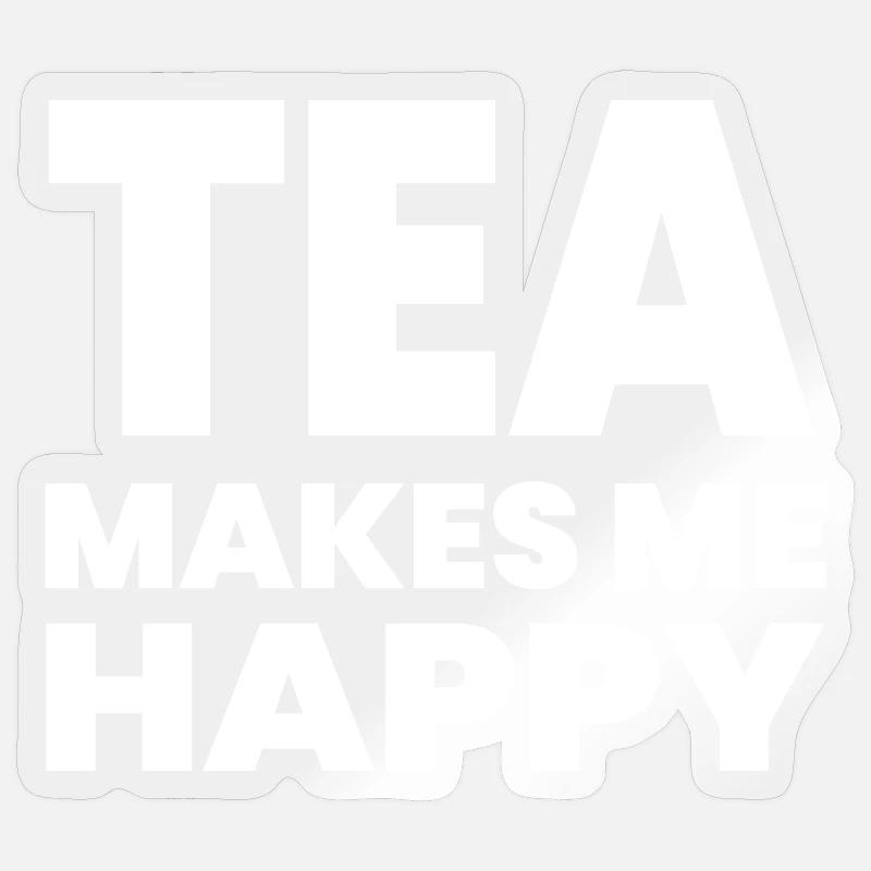 Tea - Sticker size S (10 x 10 cm) - transparent glossy