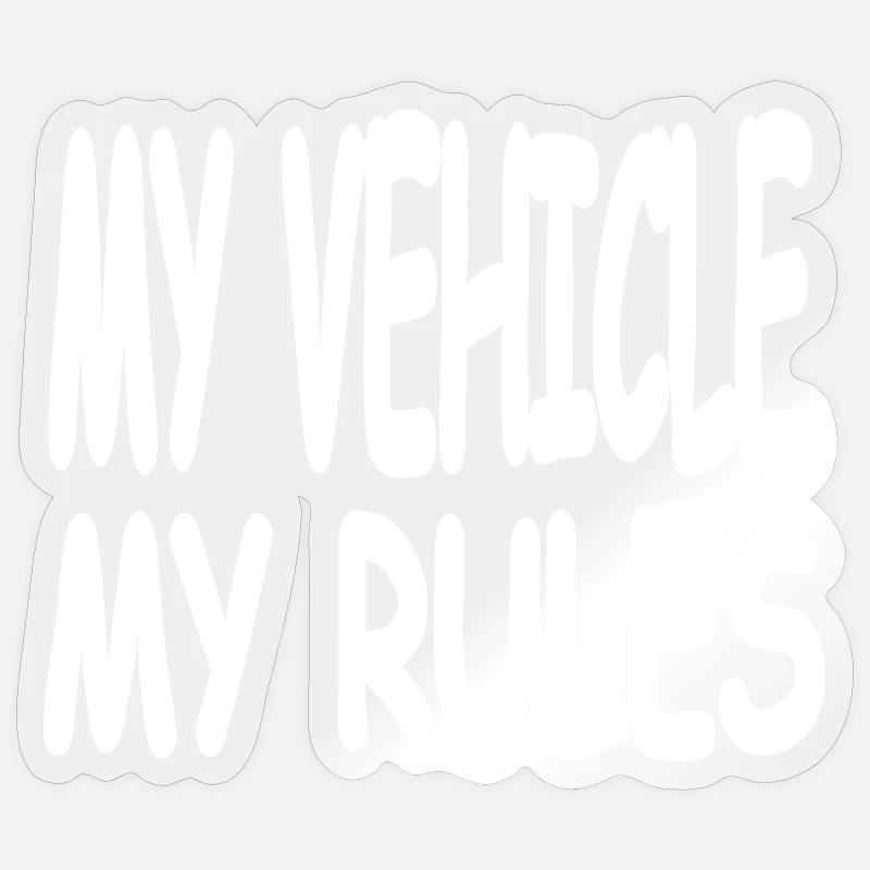 Fahrzeug - Sticker Größe S (10 x 10 cm) - Transparent glänzend