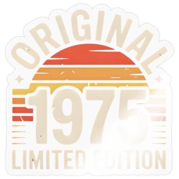 Original 1975 Edition Retro Sunset - Sticker size S (10 x 10 cm) - transparent glossy - Front