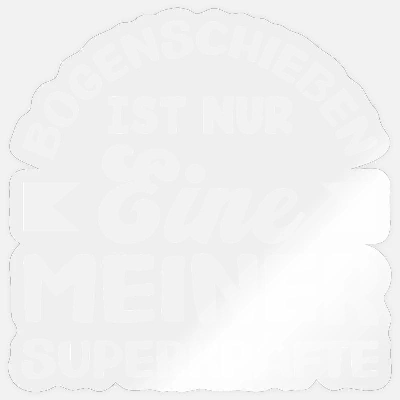 Je fais du tir à l’arc - Sticker taille S (10 x 10 cm) - brillant transparent