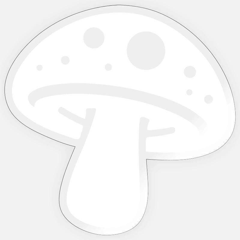 Pilz Symbol - Sticker Größe S (10 x 10 cm) - Transparent glänzend