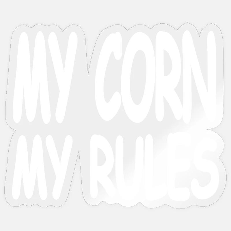 Corn - Sticker size S (10 x 10 cm) - transparent glossy