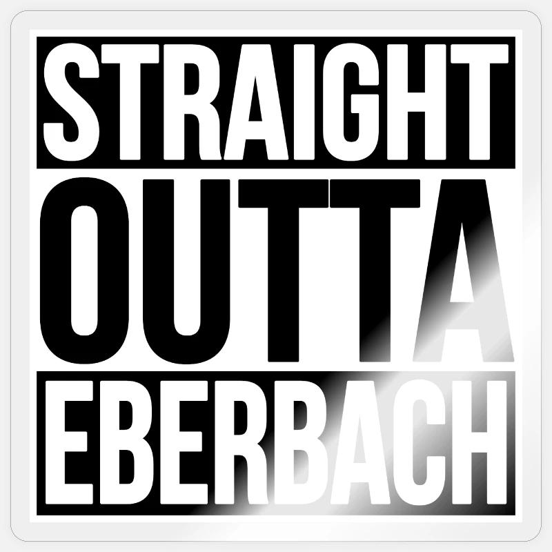 Ortsslogan Typo Eberbach Sticker Größe S (10 x 10 cm)