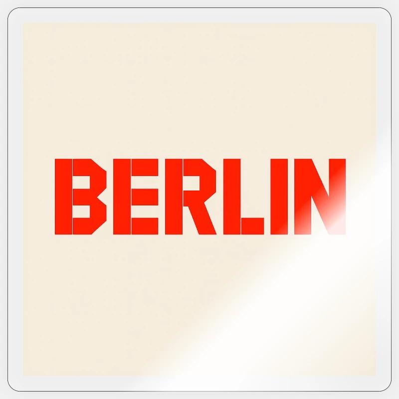 Berlin Bold Block Text Sticker size S (10 x 10 cm)