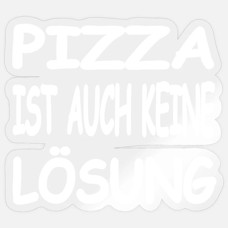 Pizza - Sticker taille S (10 x 10 cm) - brillant transparent