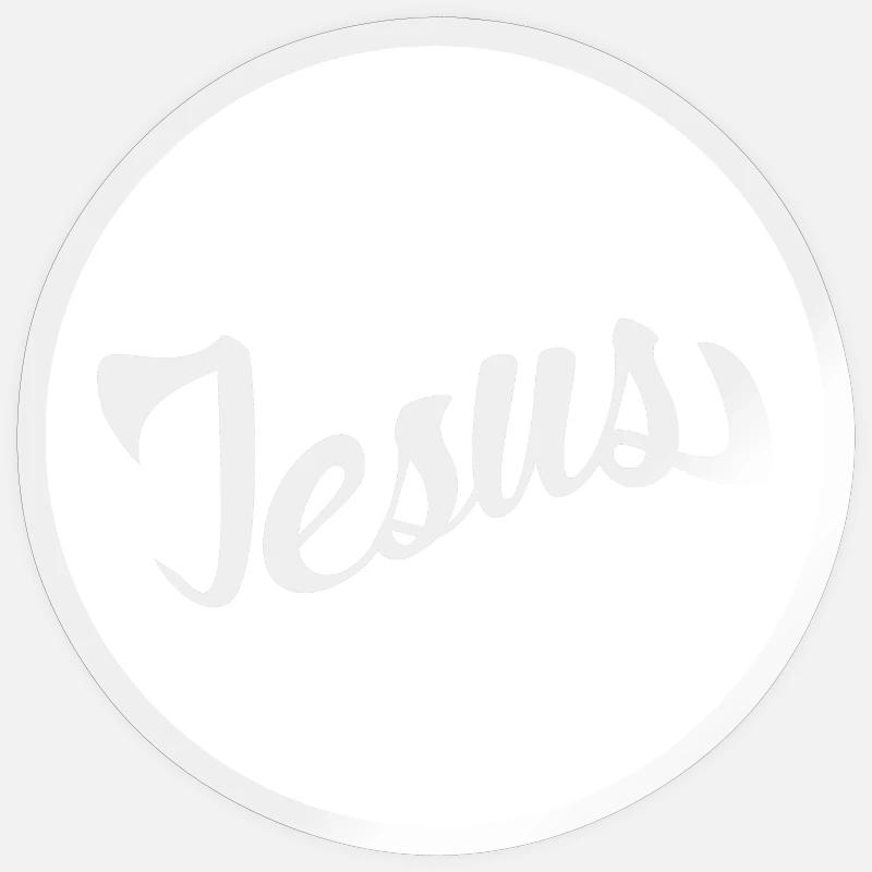 Jesus Scripture in a Circle - Sticker size S (10 x 10 cm) - transparent glossy