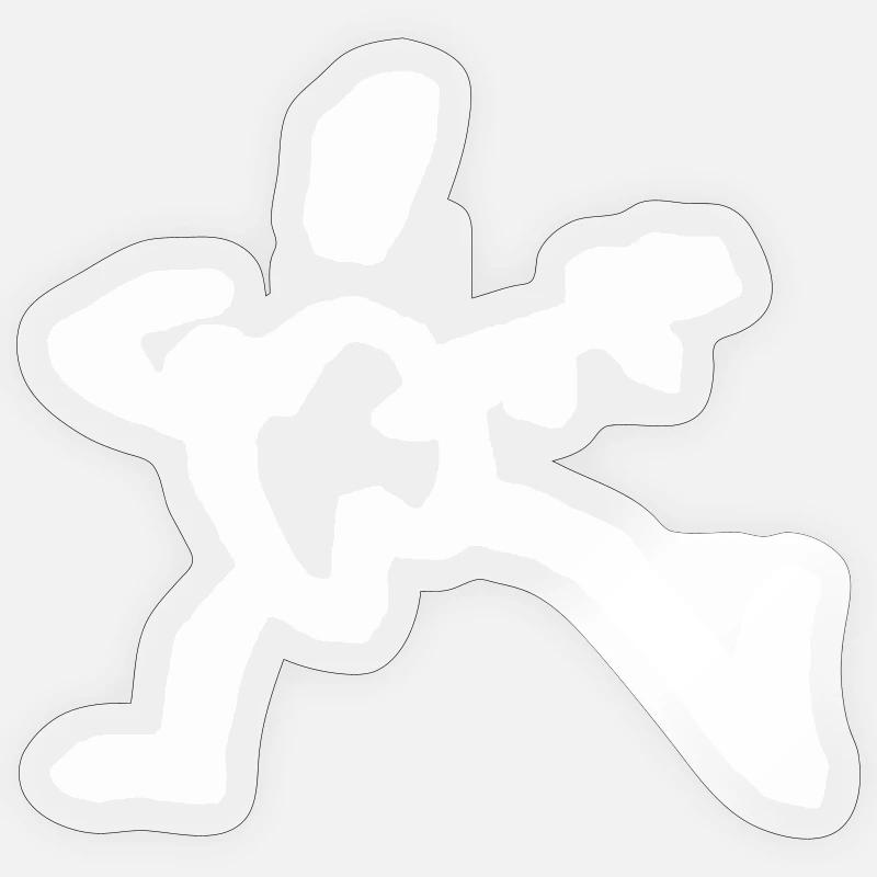 Wilderer-white - Sticker Größe S (10 x 10 cm) - Transparent glänzend