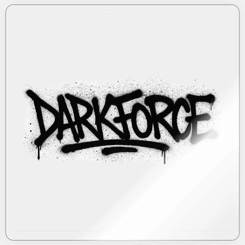 DarkForce Graffiti-Wortmarke - Sticker Größe S (10 x 10 cm) - Transparent glänzend