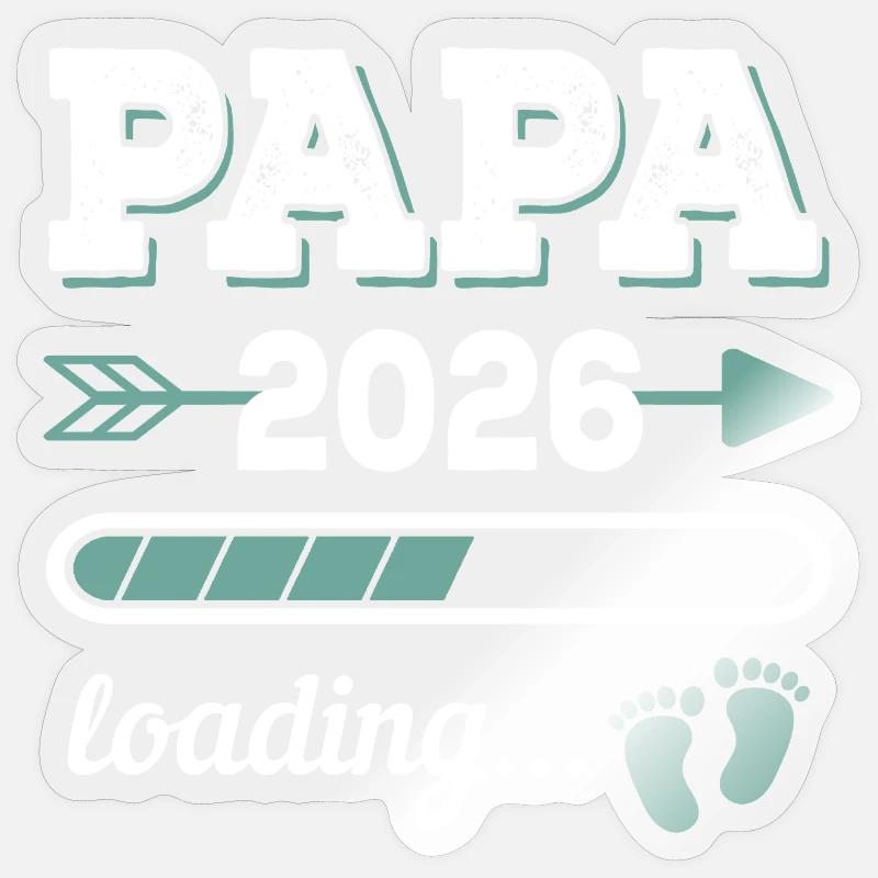 Dad 2026 Loading Father-to-be Gift Idea Sticker size S (10 x 10 cm)
