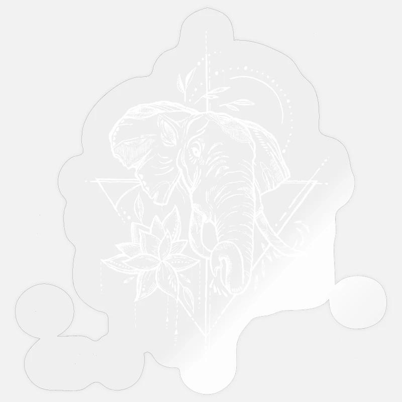 Elephant - Sticker size S (10 x 10 cm) - transparent glossy