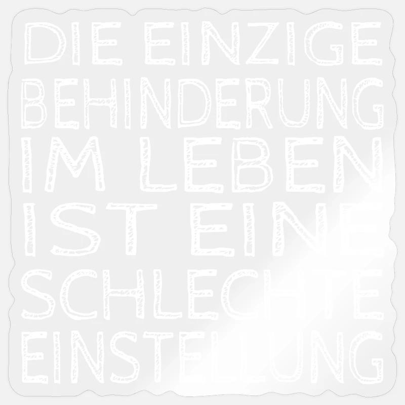 Die einzige Behinderung: Schlechte Einstellung Sticker Größe S (10 x 10 cm)
