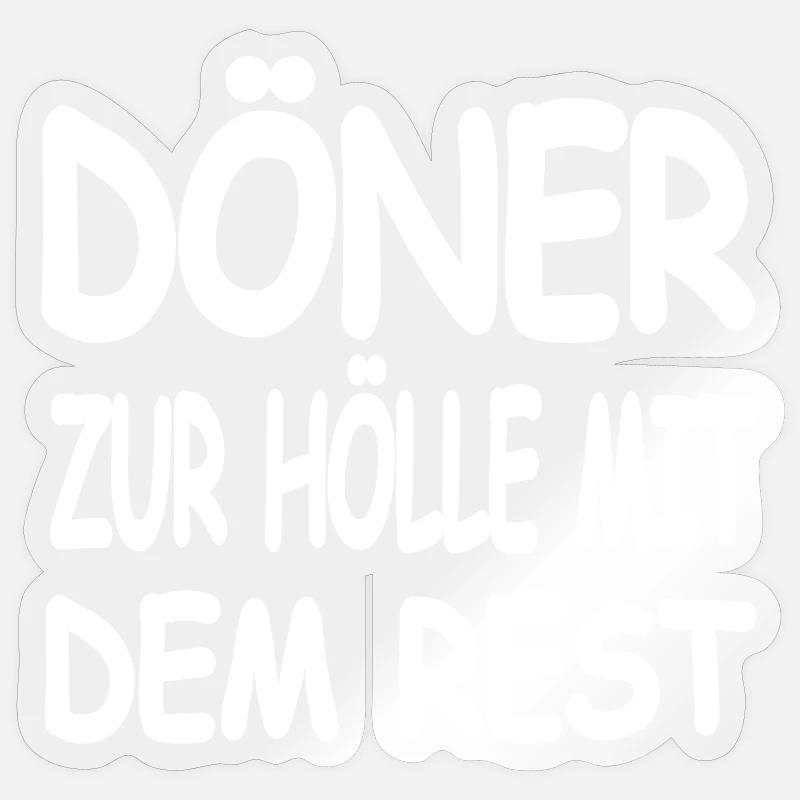 Kebab - Sticker taille S (10 x 10 cm) - brillant transparent