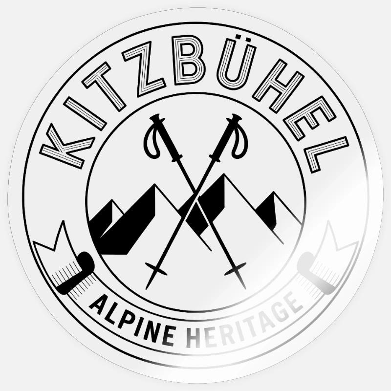 Kitzbühel - Création de souvenirs - Sticker taille S (10 x 10 cm) - brillant transparent