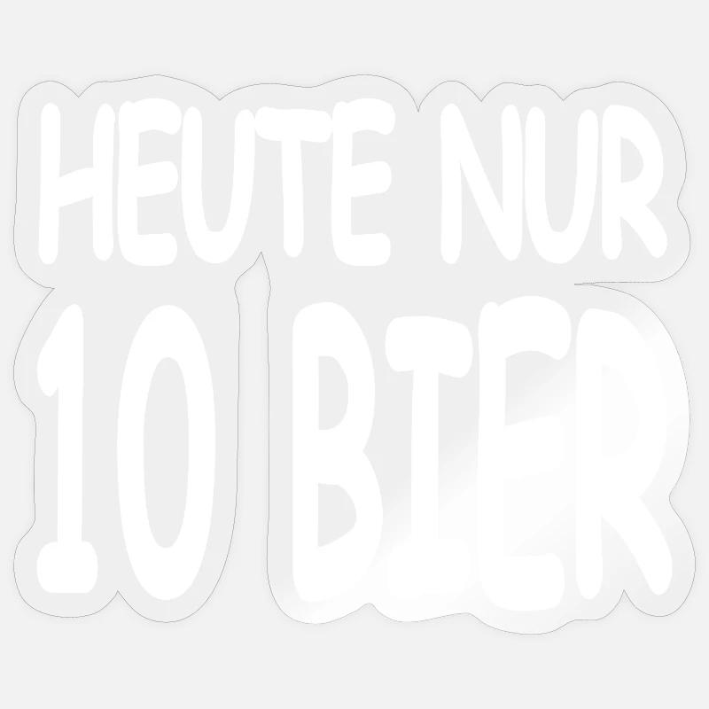 Bier - Sticker Größe S (10 x 10 cm) - Transparent glänzend
