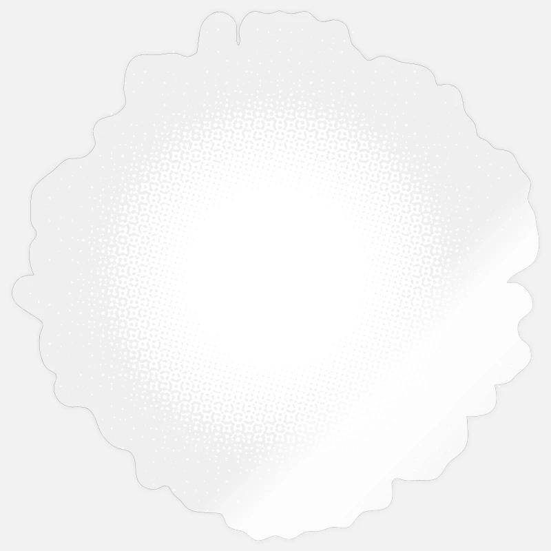 Light Illusion Moon Point Grid Design Circle Round Sticker size S (10 x 10 cm)