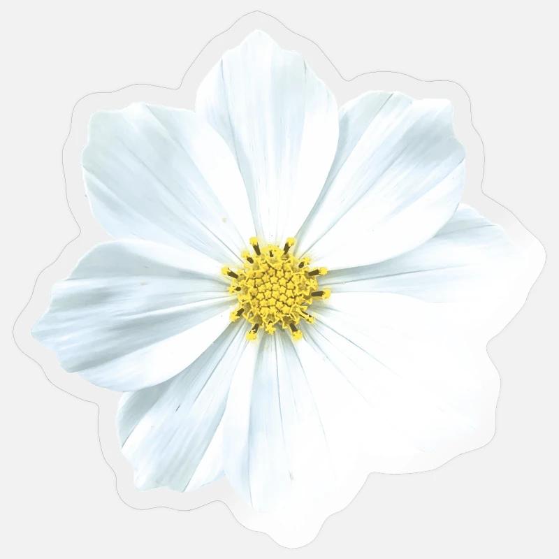 Blume - Sticker Größe S (10 x 10 cm) - Transparent glänzend