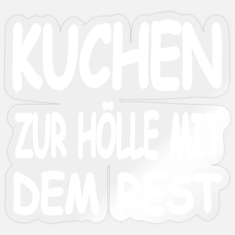 Gâteau - Sticker taille S (10 x 10 cm) - brillant transparent