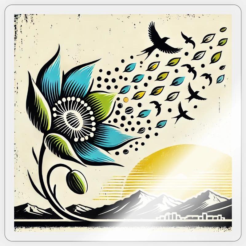 Migration des oiseaux Sticker taille S (10 x 10 cm)