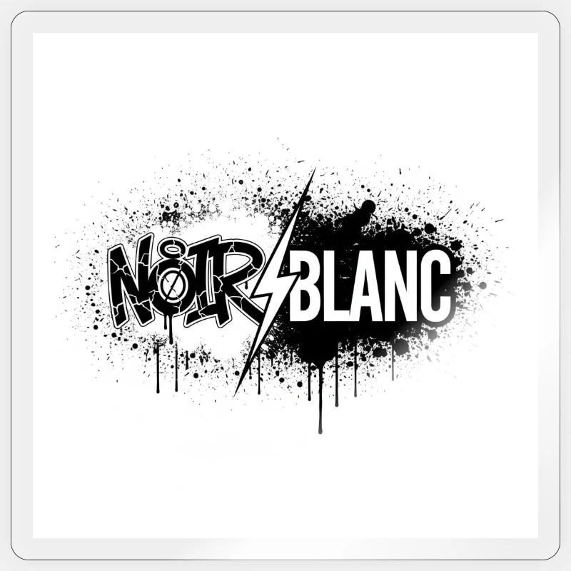 Nord Blanc Graffiti Éclair Sticker taille S (10 x 10 cm)