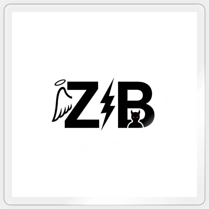 Duell mit Engeln, Dämonen und Blitzen - Sticker Größe S (10 x 10 cm) - Transparent glänzend