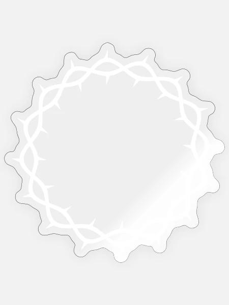 Crown of thorns - Sticker size S (10 x 10 cm) - transparent glossy