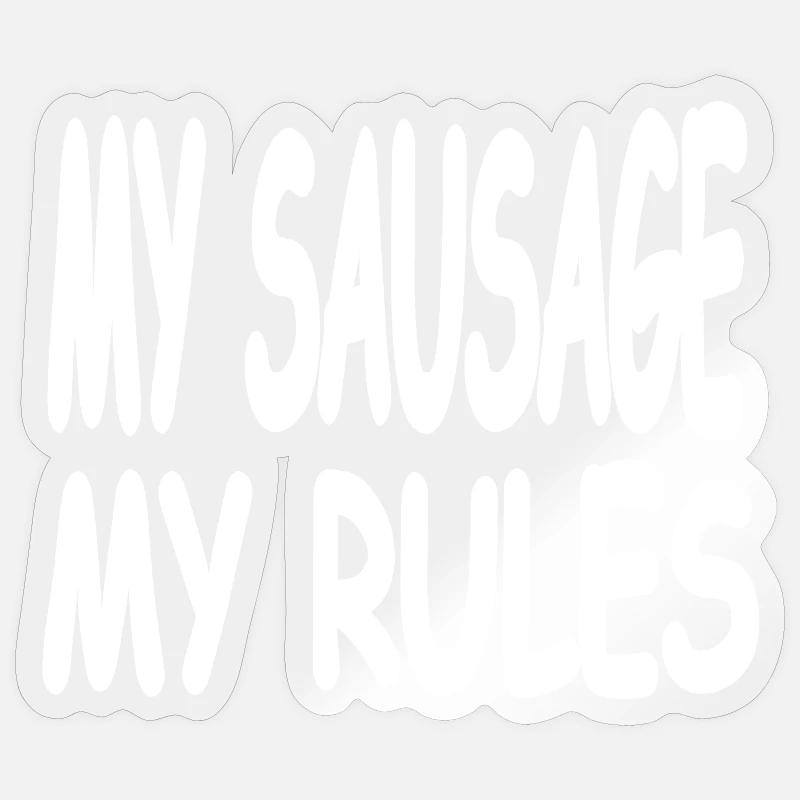 Wurst - Sticker Größe S (10 x 10 cm) - Transparent glänzend