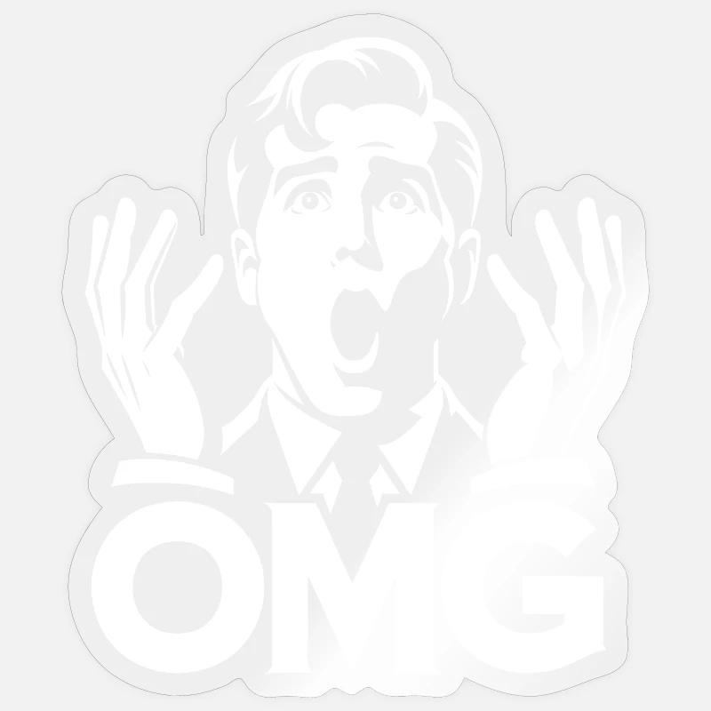 OMG Expression Pop Art Sticker size S (10 x 10 cm)
