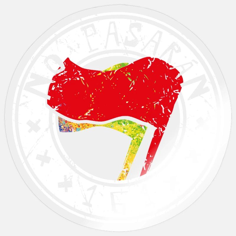 No Pasaran 161 - Sticker formato S (10 x 10 cm) - trasparente lucido