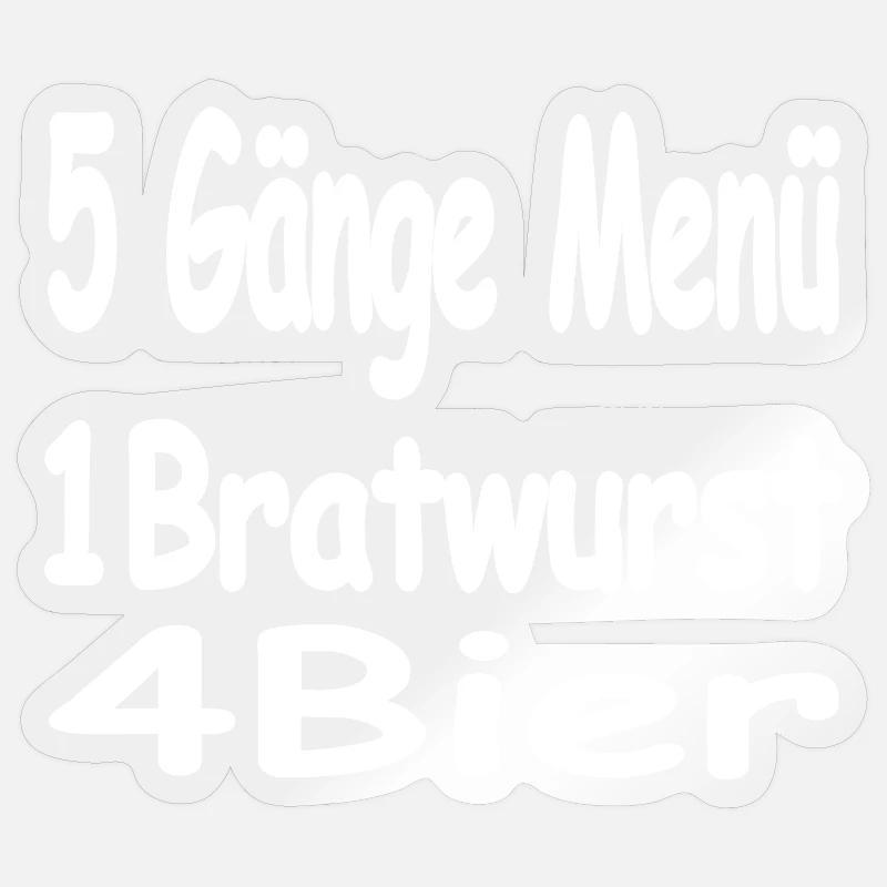 Bier - Sticker Größe S (10 x 10 cm) - Transparent glänzend