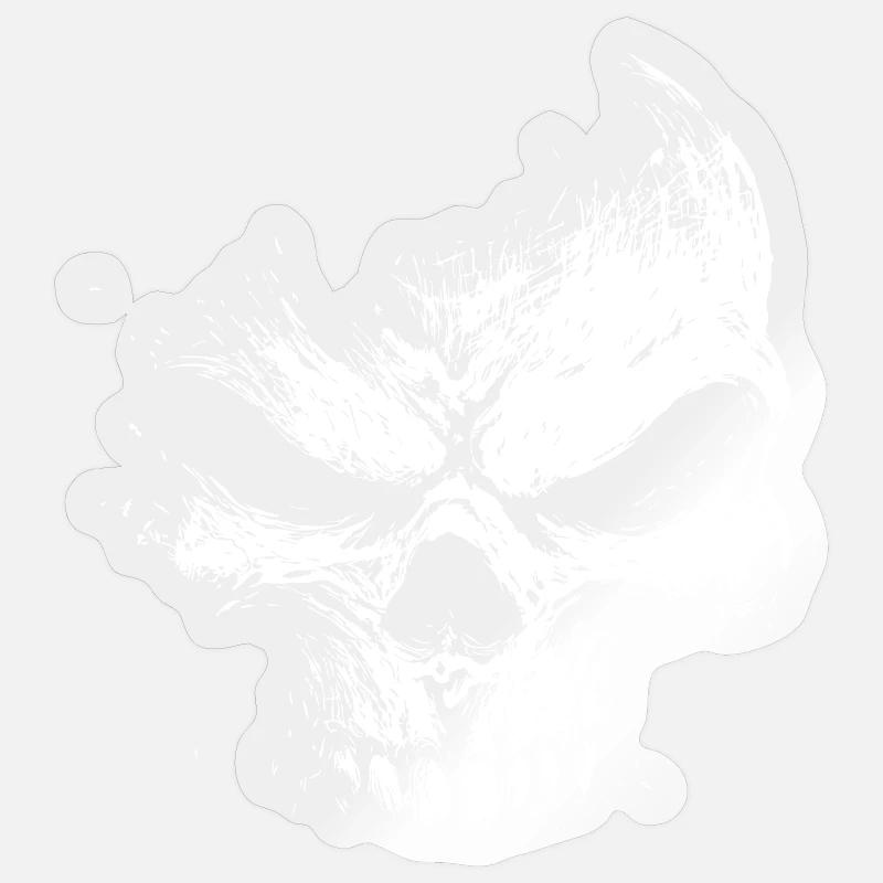 Evil Skull – Dark Grinning Beast - Sticker Größe S (10 x 10 cm) - Transparent glänzend