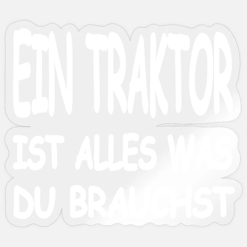 Traktor - Sticker Größe S (10 x 10 cm) - Transparent glänzend