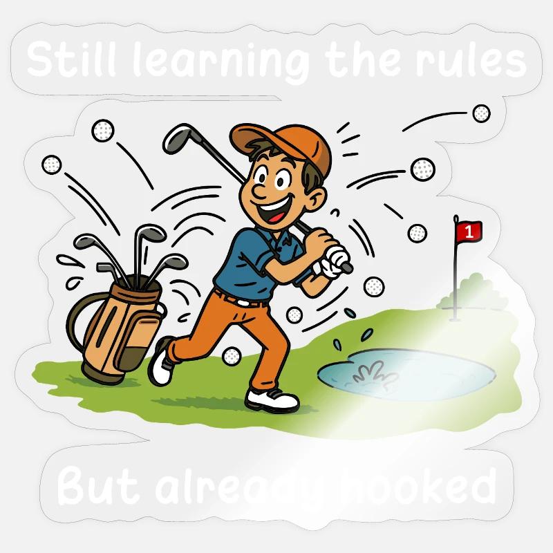 Golf - Style learning - Sticker size S (10 x 10 cm) - transparent glossy