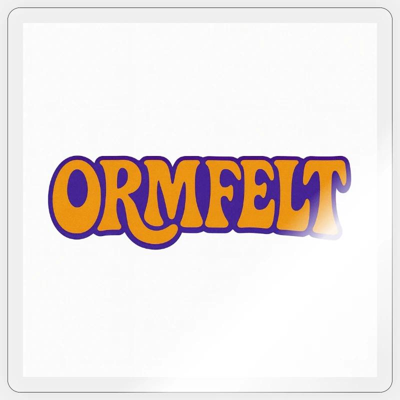 Logo rétro d’ORMFELT - Sticker taille S (10 x 10 cm) - brillant transparent