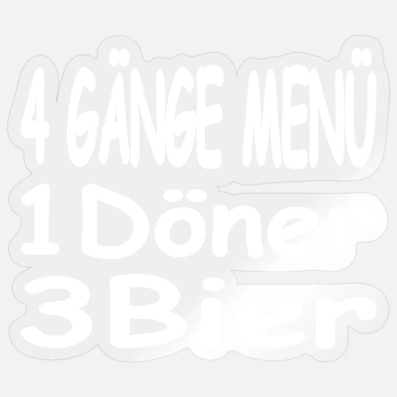 Bier - Sticker Größe S (10 x 10 cm) - Transparent glänzend