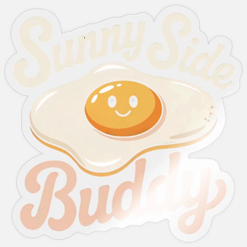 Spiegelei - Sticker Größe S (10 x 10 cm) - Transparent glänzend