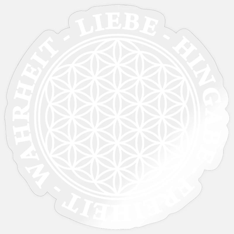 Amour, Dévotion, Liberté, Vérité - BDL 2 - Sticker taille S (10 x 10 cm) - brillant transparent