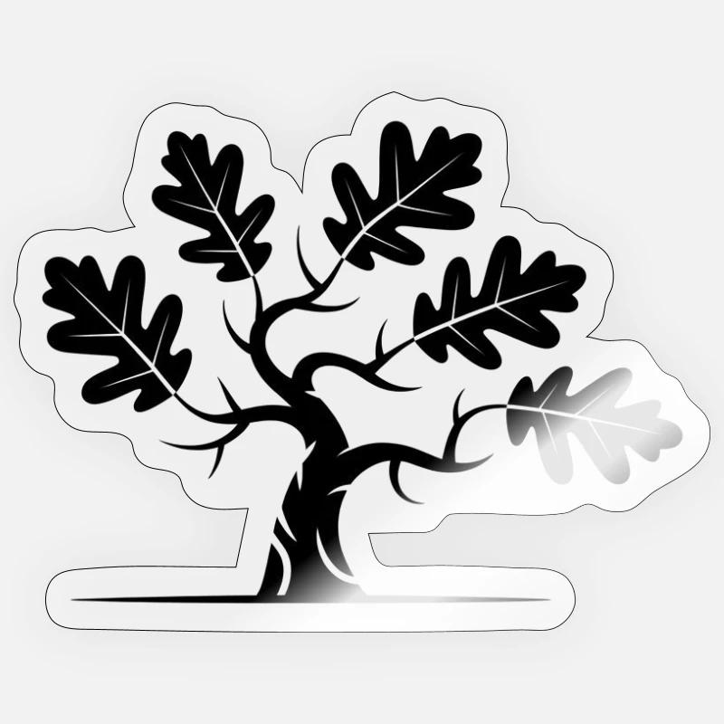 Oak Bonsai Tree - Sticker size S (10 x 10 cm) - transparent glossy