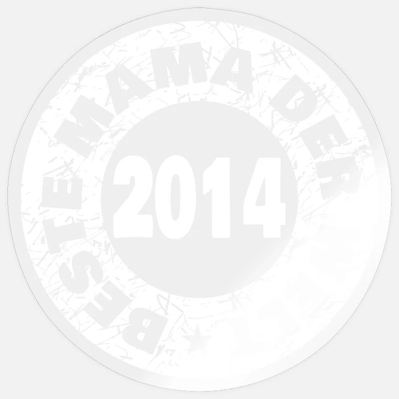 2014 2014 - Sticker taille S (10 x 10 cm) - brillant transparent