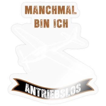 Sometimes I'm a listless airplane - Sticker size S (10 x 10 cm) - transparent glossy - Front