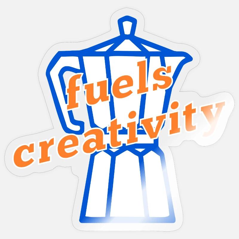 Coffee Creativity - Sticker size S (10 x 10 cm) - transparent glossy
