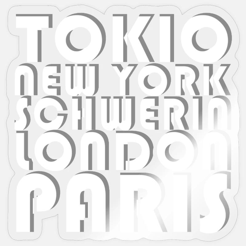 SCHWERIN MÉTROPOLE - Sticker taille S (10 x 10 cm) - brillant transparent